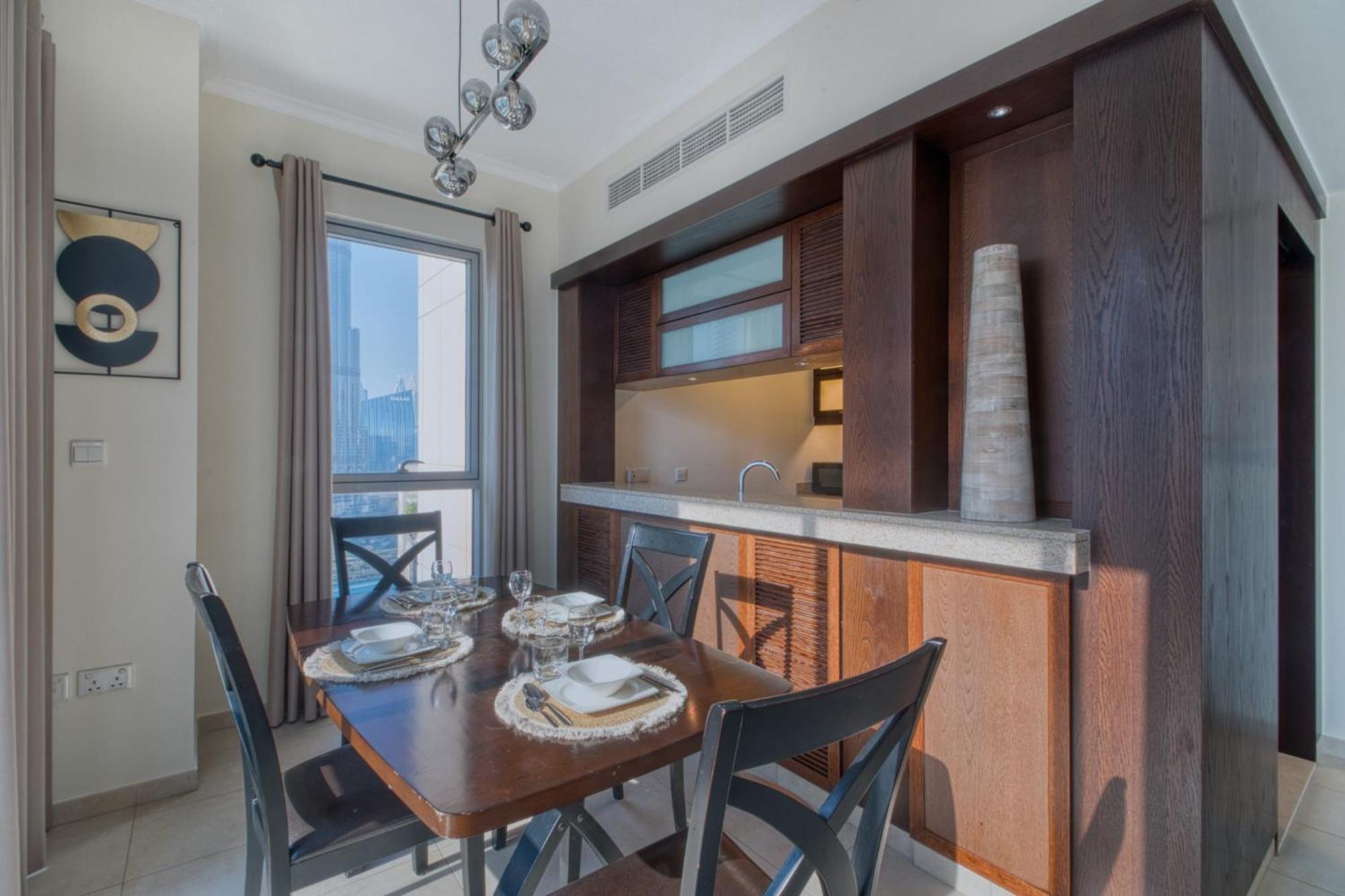 شقة Luxury 1-bedroom With Burj Khalifa View